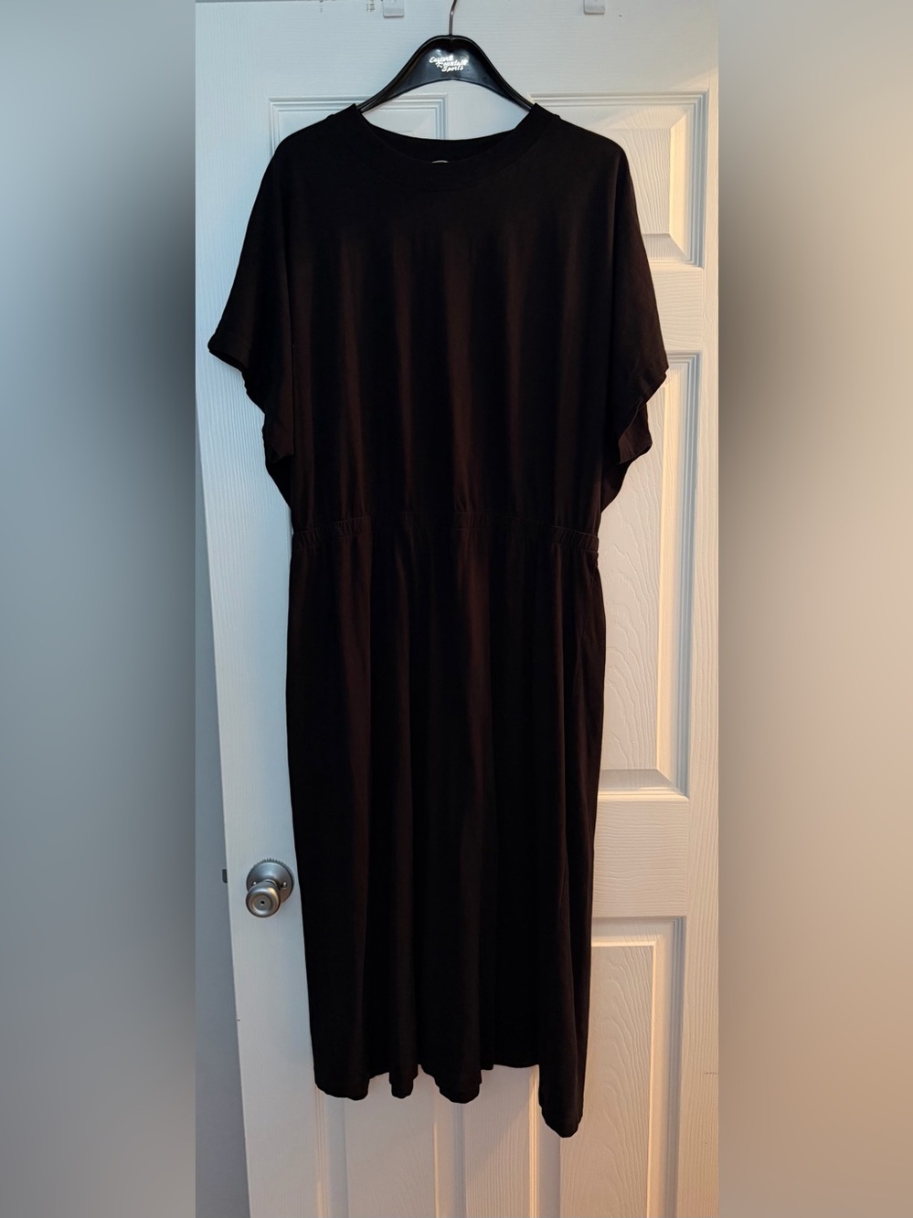 H&M Black Maxi Dress with Gathered Waist